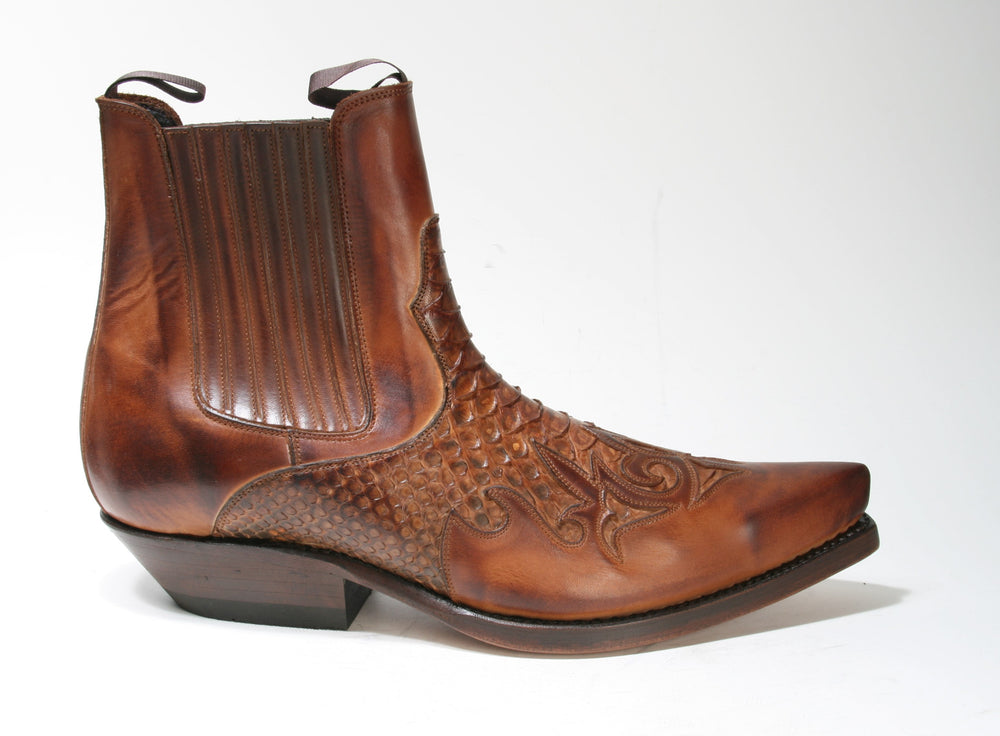 2500 Mayura Boots Ankle Boots Cognac Python