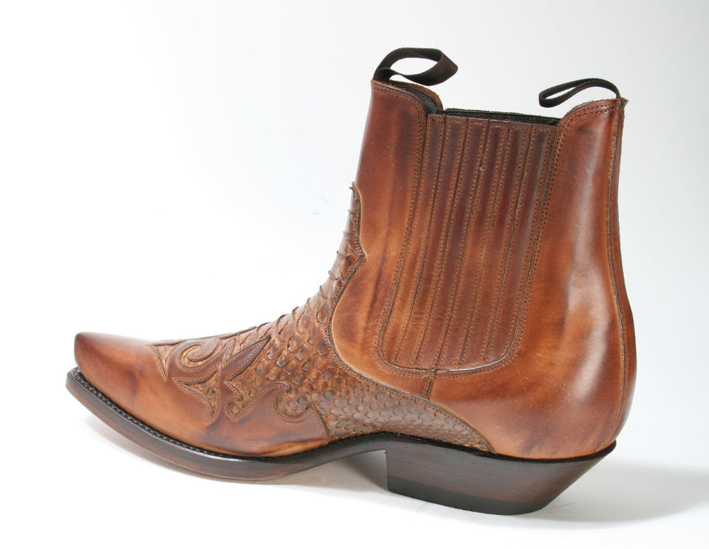 2500 Mayura Boots Ankle Boots Cognac Python