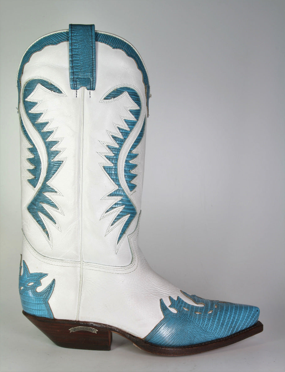 2535 Sendra Cowboystiefel Lagato Turquesa Blanco