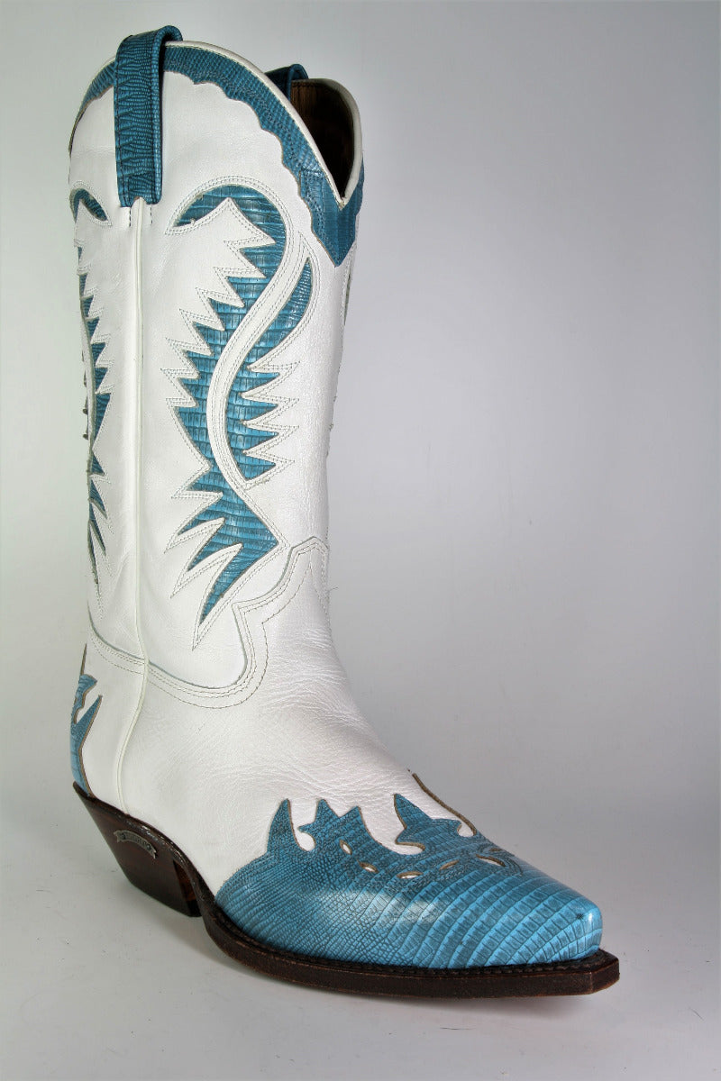 2535 Sendra Cowboystiefel Lagato Turquesa Blanco
