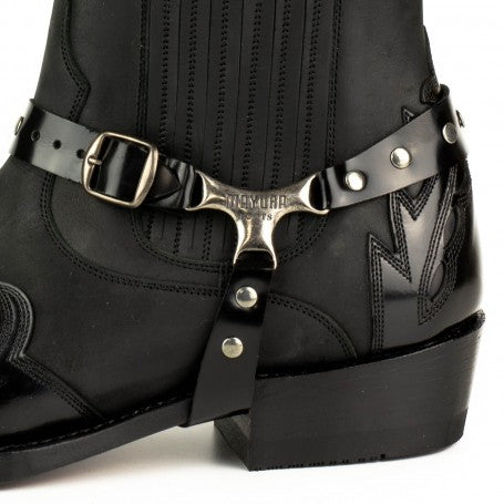 2646 Mayura Stiefeletten Flor. Black Crazy Old Black