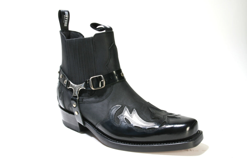 2646 Mayura Stiefeletten Flor. Black Crazy Old Black