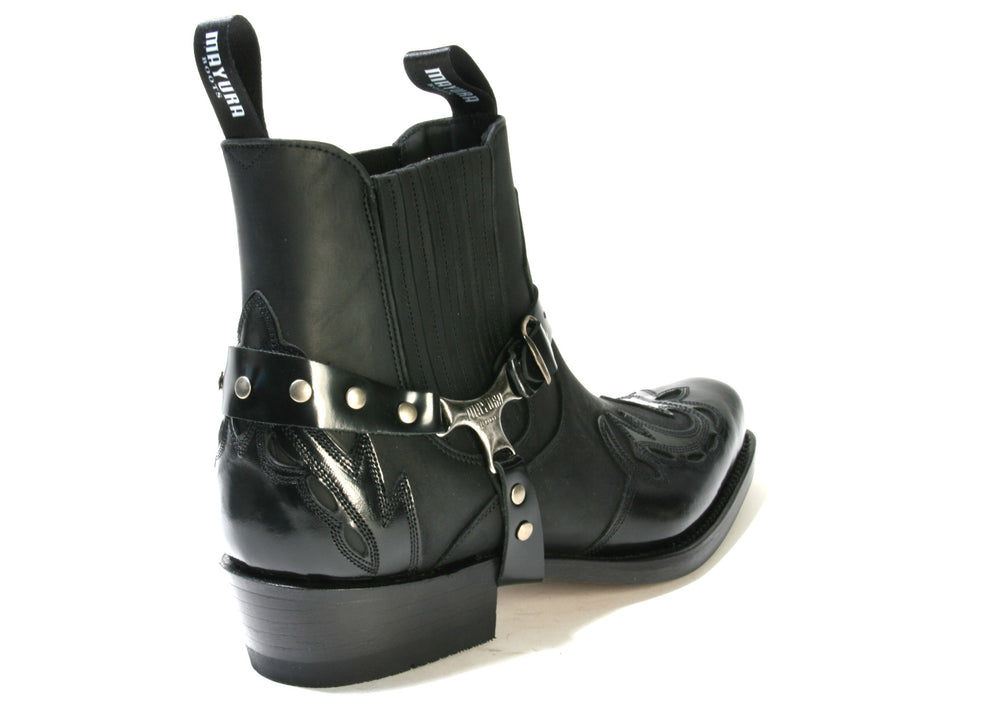 2646 Mayura Stiefeletten Flor. Black Crazy Old Black