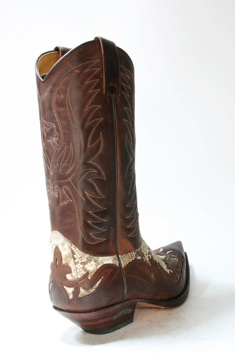 3241 Sendra cowboy boots brown Python Natural