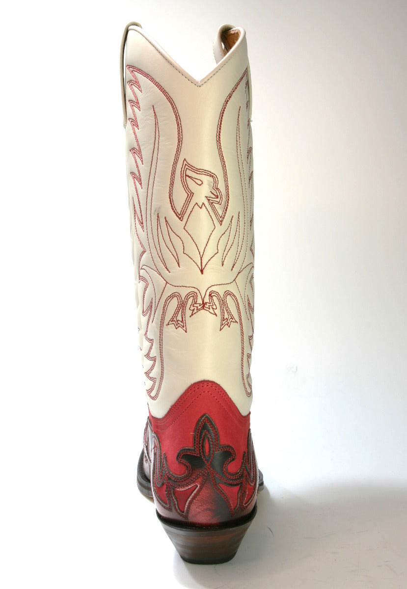 3241 Sendra Cowboystiefel Denver Rojo Nubuk Gorbi