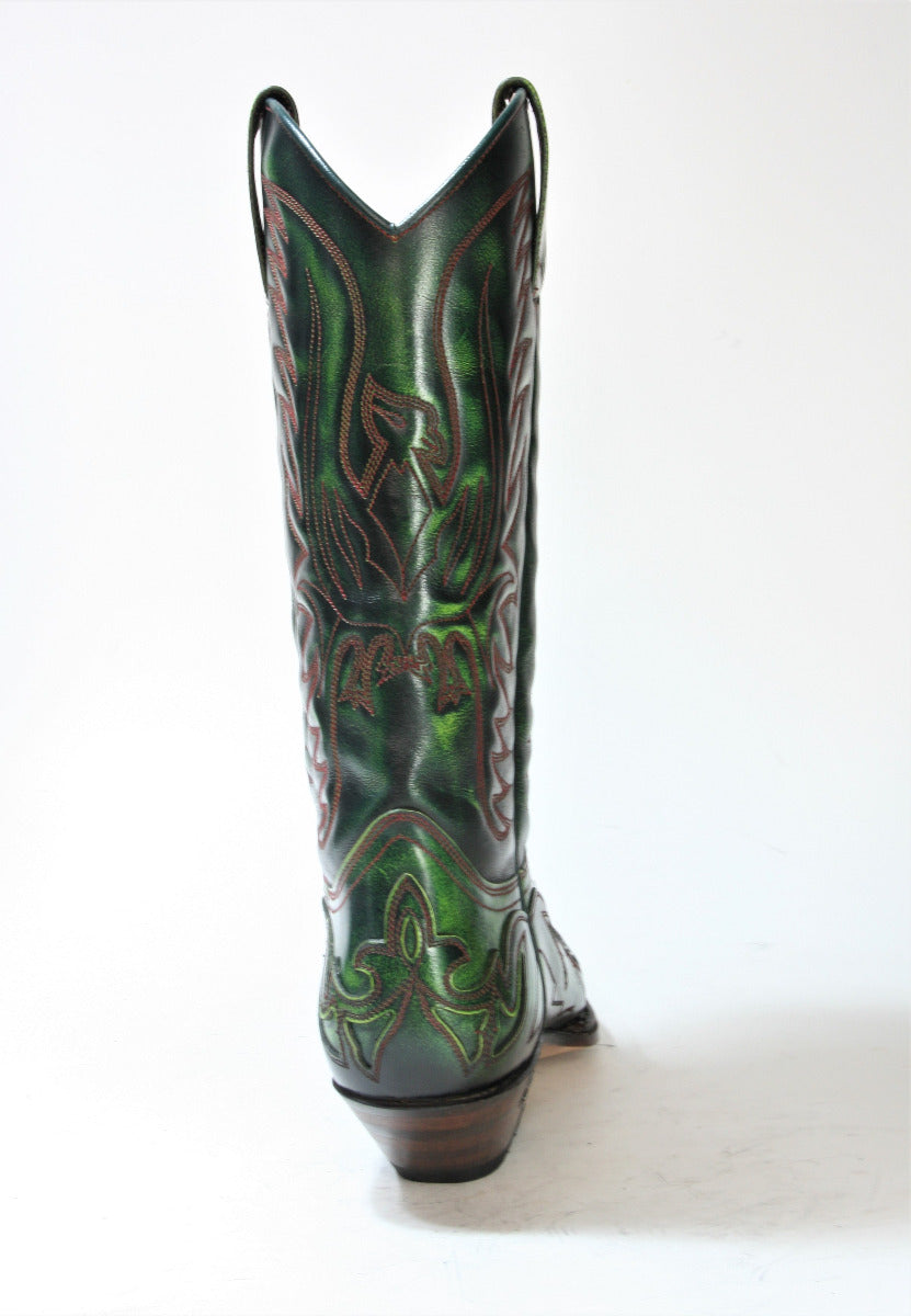 3241 Sendra Boots Cowboystiefel Flora Verde Botella