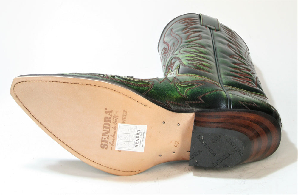 3241 Sendra Boots Cowboystiefel Flora Verde Botella