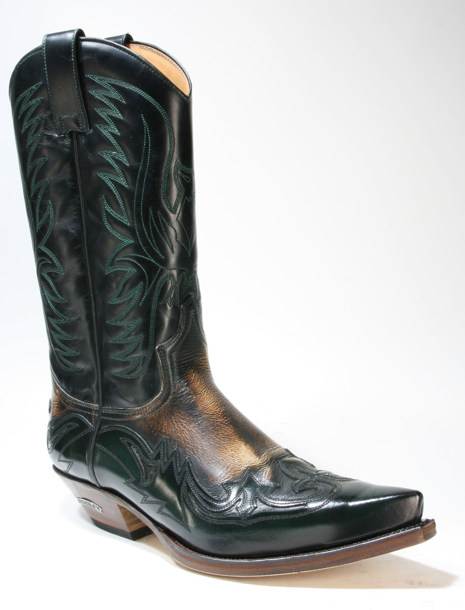 3241 Sendra Cowboystiefel Flora Verde Botella Denver Canela dark