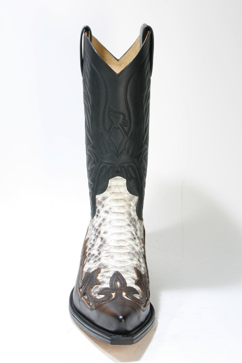 3241 Sendra Cowboy Boots Natural Antic Jacinto Pyth. Barr. Nat.