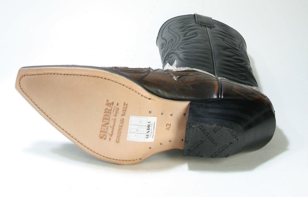 3241 Sendra Cowboy Boots Natural Antic Jacinto Pyth. Barr. Nat.