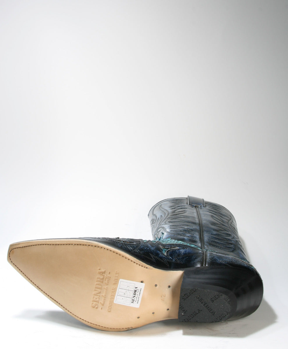 3241 Sendra Boots Denver Azul Python Fantasia Turquesa
