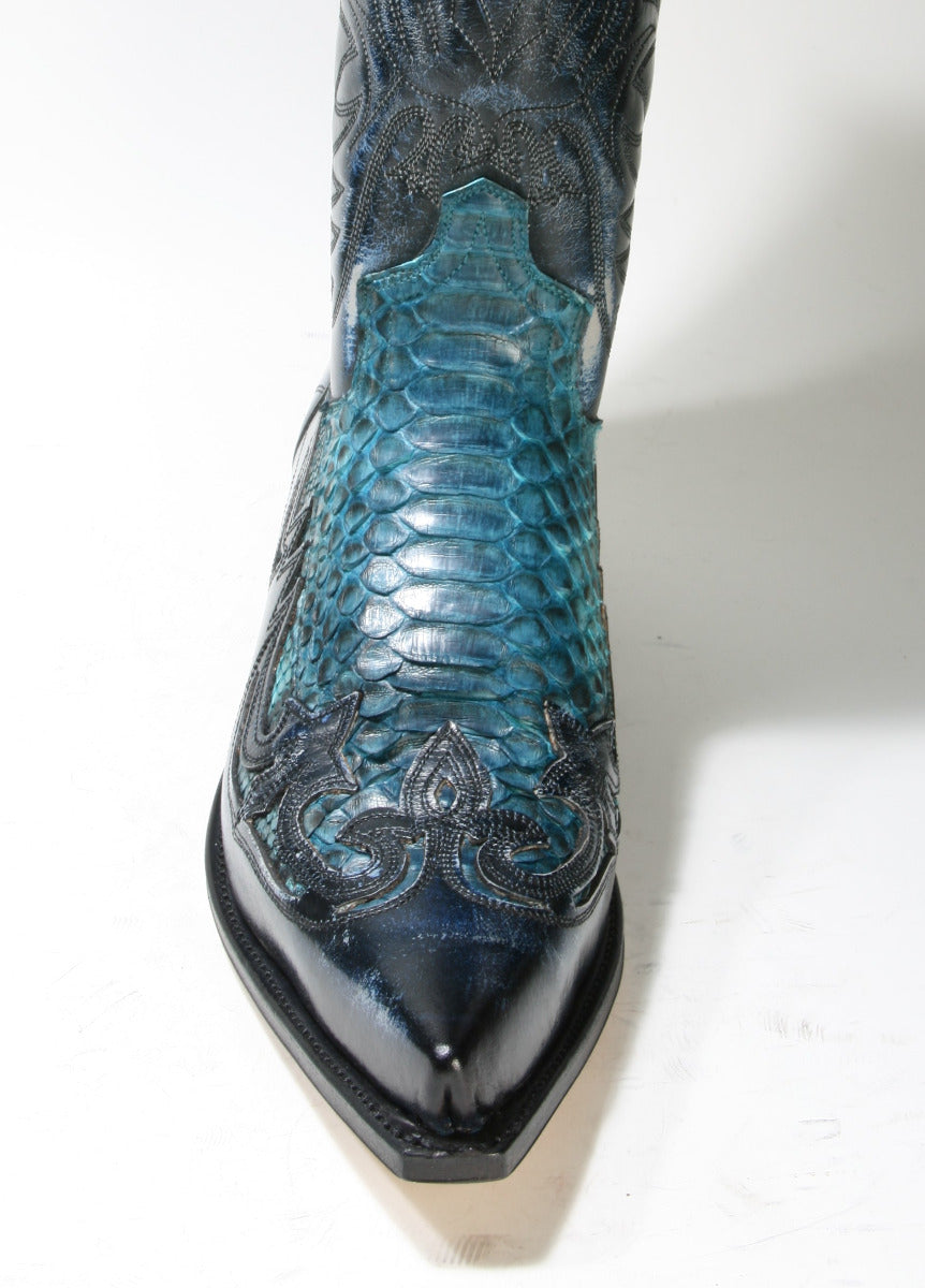 3241 Sendra Boots Denver Azul Python Fantasia Turquesa