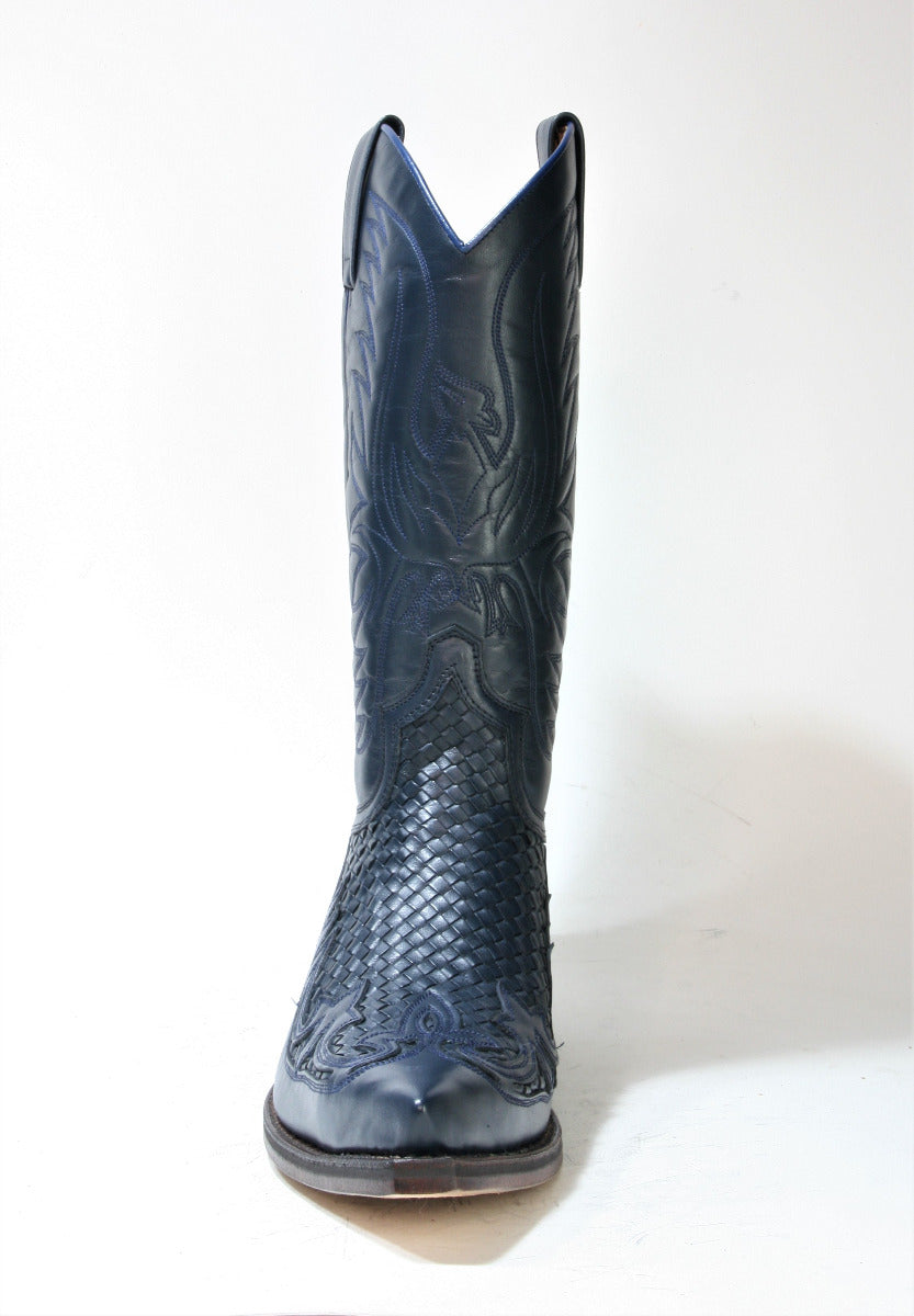 3241 Sendra Cowboystiefel Azul Trenzado