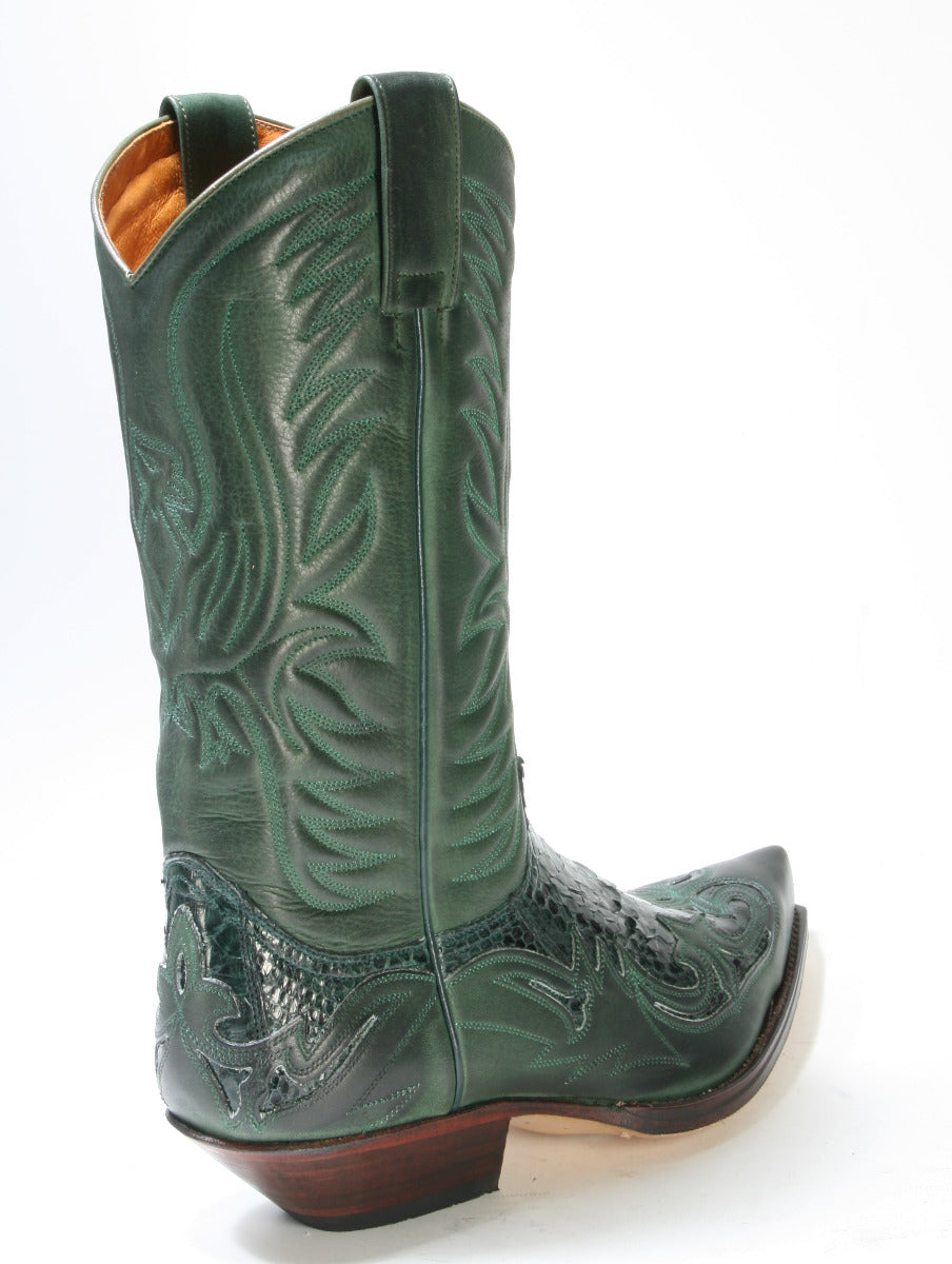 3241 Sendra cowboy boots Salvaje Forest Python Barr. Verde