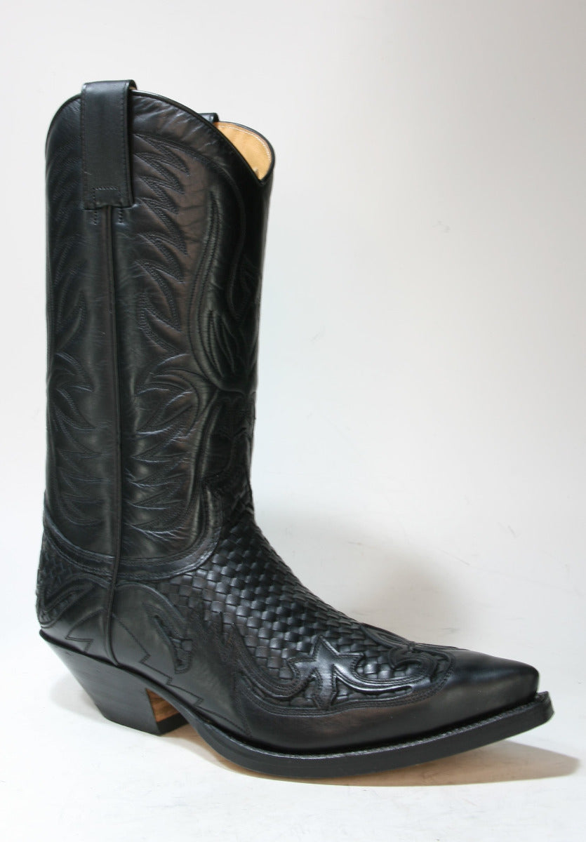 3241 Sendra Cowboystiefel Trenzado IBIZA schwarz