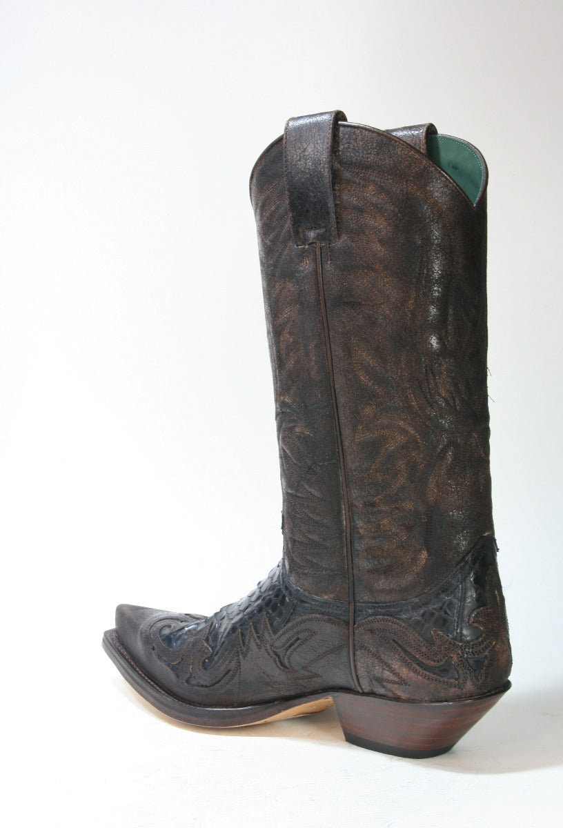 3241 Sendra Cowboy Boots Barbados Querisa Python Azul