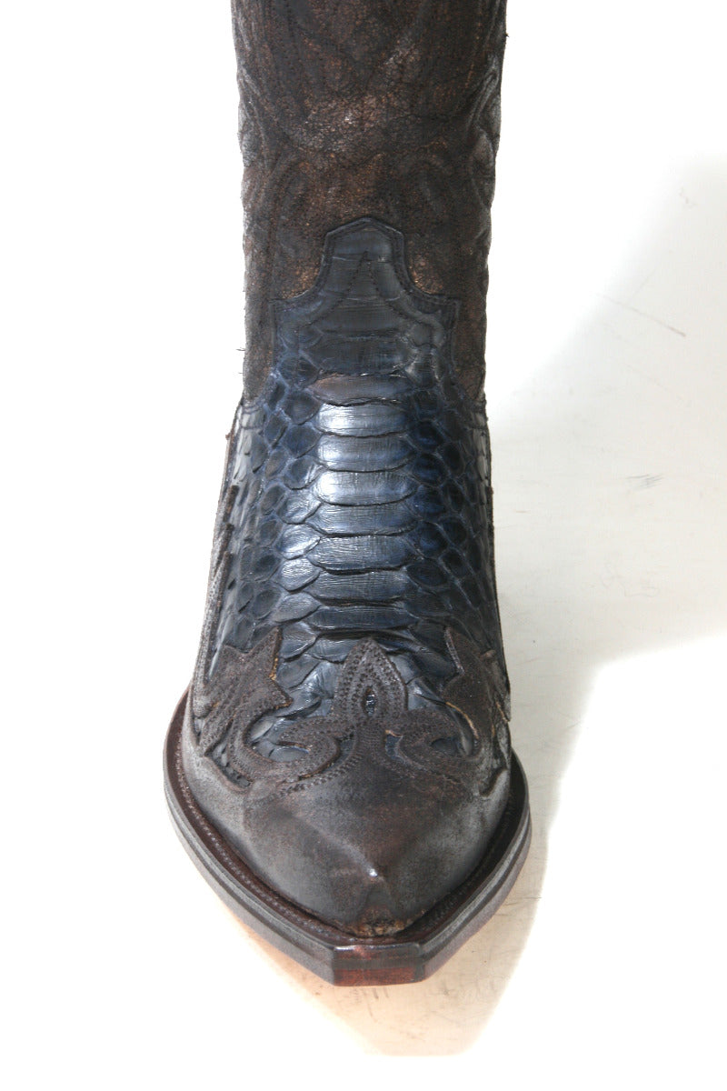 3241 Sendra Cowboy Boots Barbados Querisa Python Azul