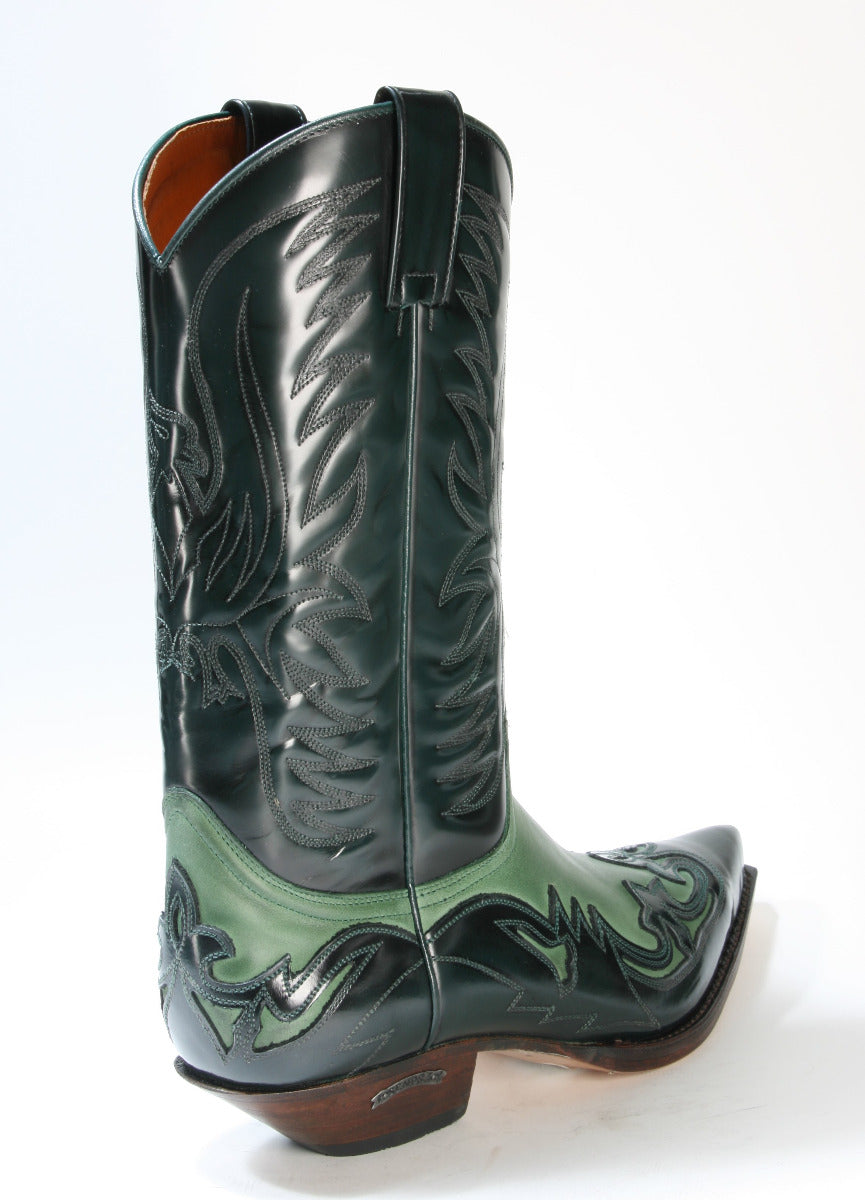 3241 Sendra Cowboystiefel Flor. Verde Nubuk Verde