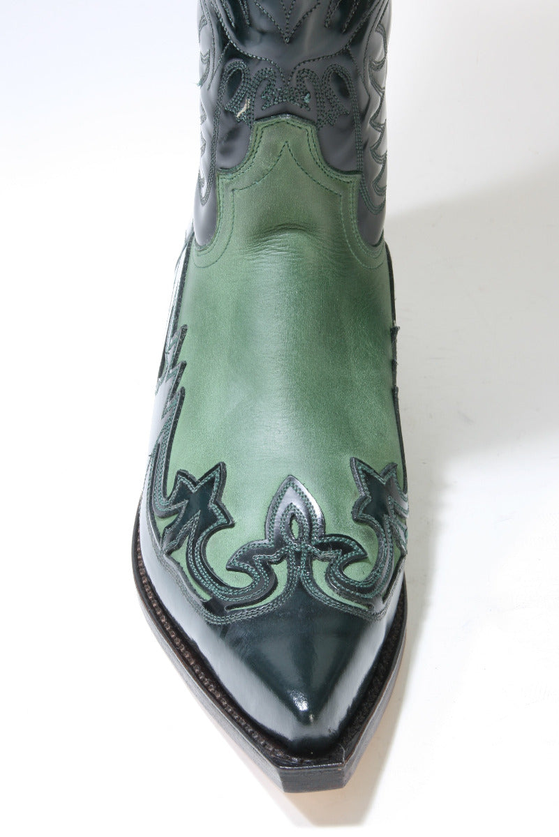 3241 Sendra Cowboystiefel Flor. Verde Nubuk Verde