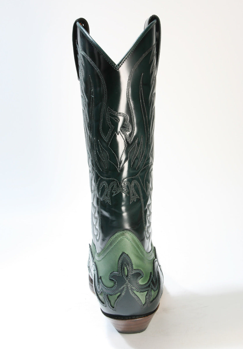 3241 Sendra Cowboystiefel Flor. Verde Nubuk Verde