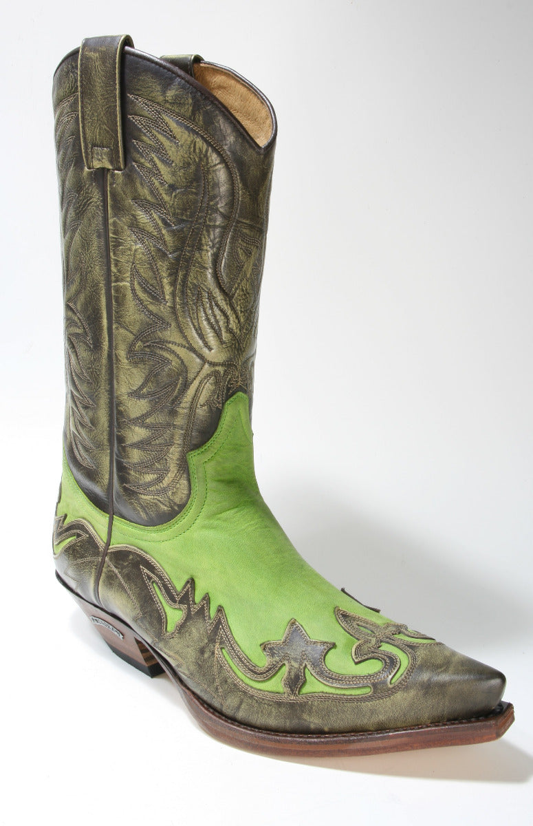 3241 Sendra cowboy boots Kabir Crema Pistacho