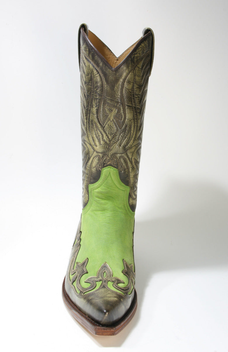 3241 Sendra cowboy boots Kabir Crema Pistacho