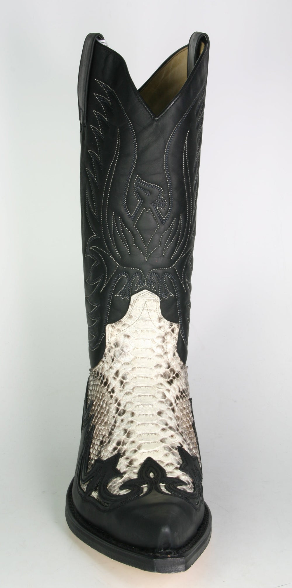 3241 Cowboy boots Sendra IBIZA black Python Natural