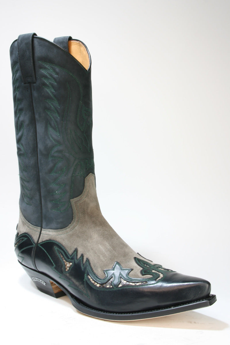 3242 Sendra Boots Cowboystiefel Ciclon Negro Serraje Taupe