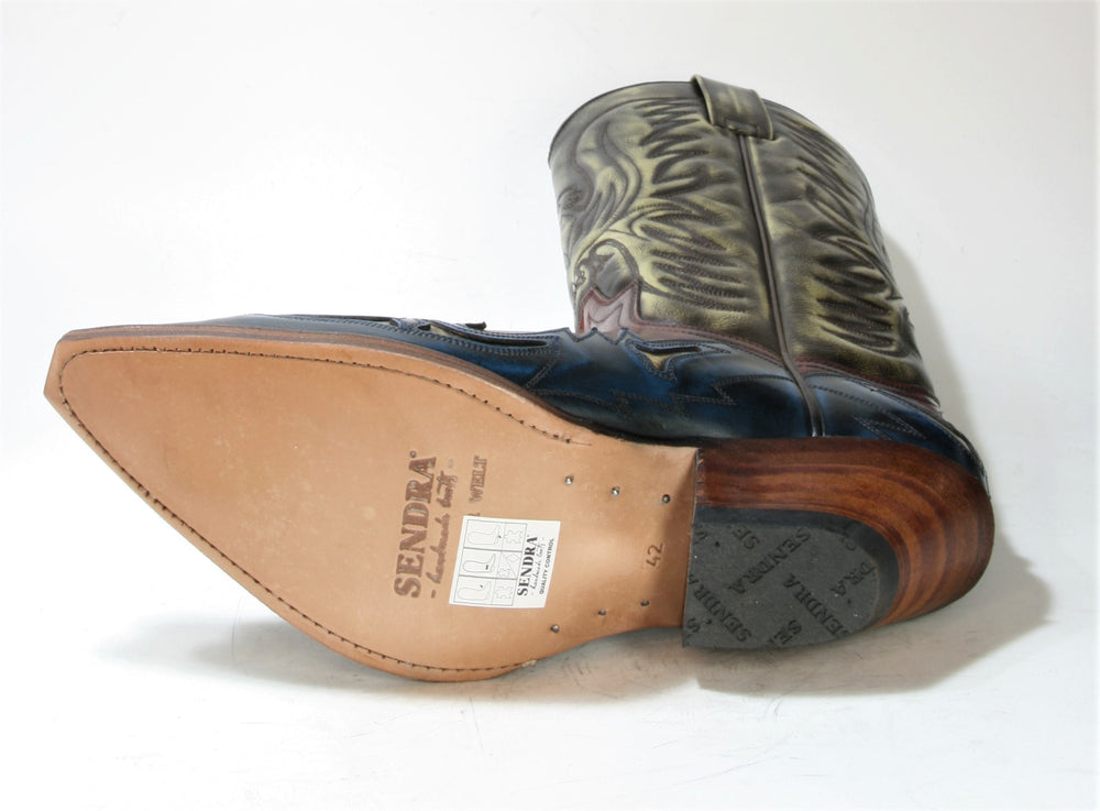 3242 Sendra Cowboystiefel Hurricane Azul Rojo