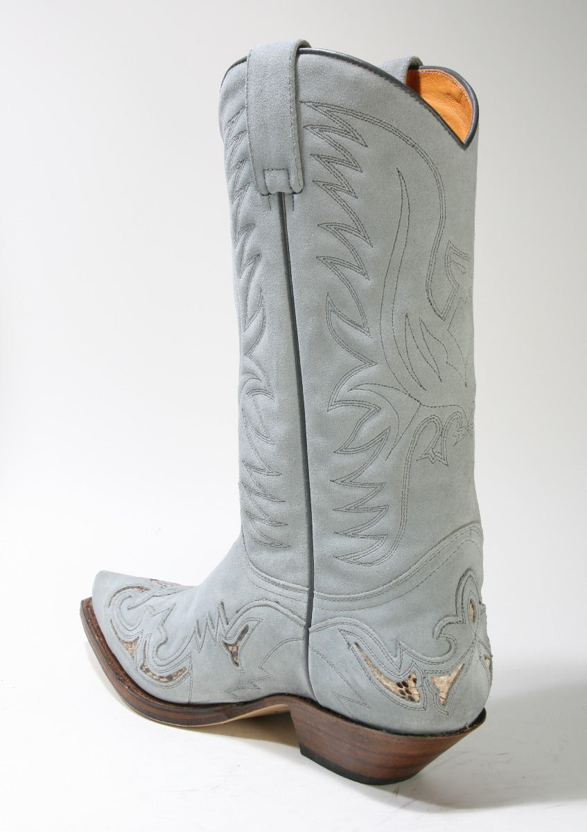 3242 Sendra Cowboystiefel Serr. Cement Wildleder
