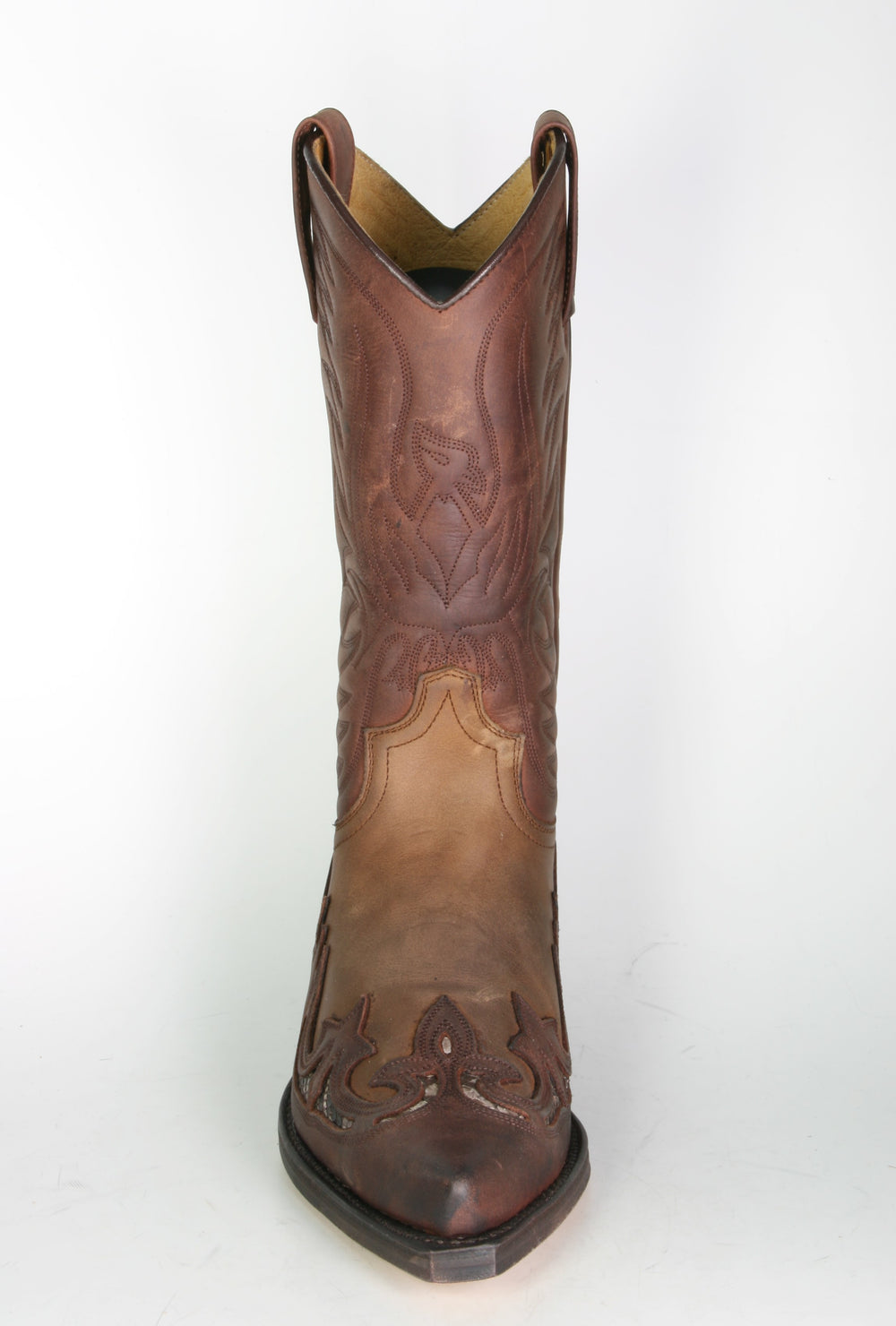 3242 Cowboystiefel Sendra IBIZA braun mit Flamme