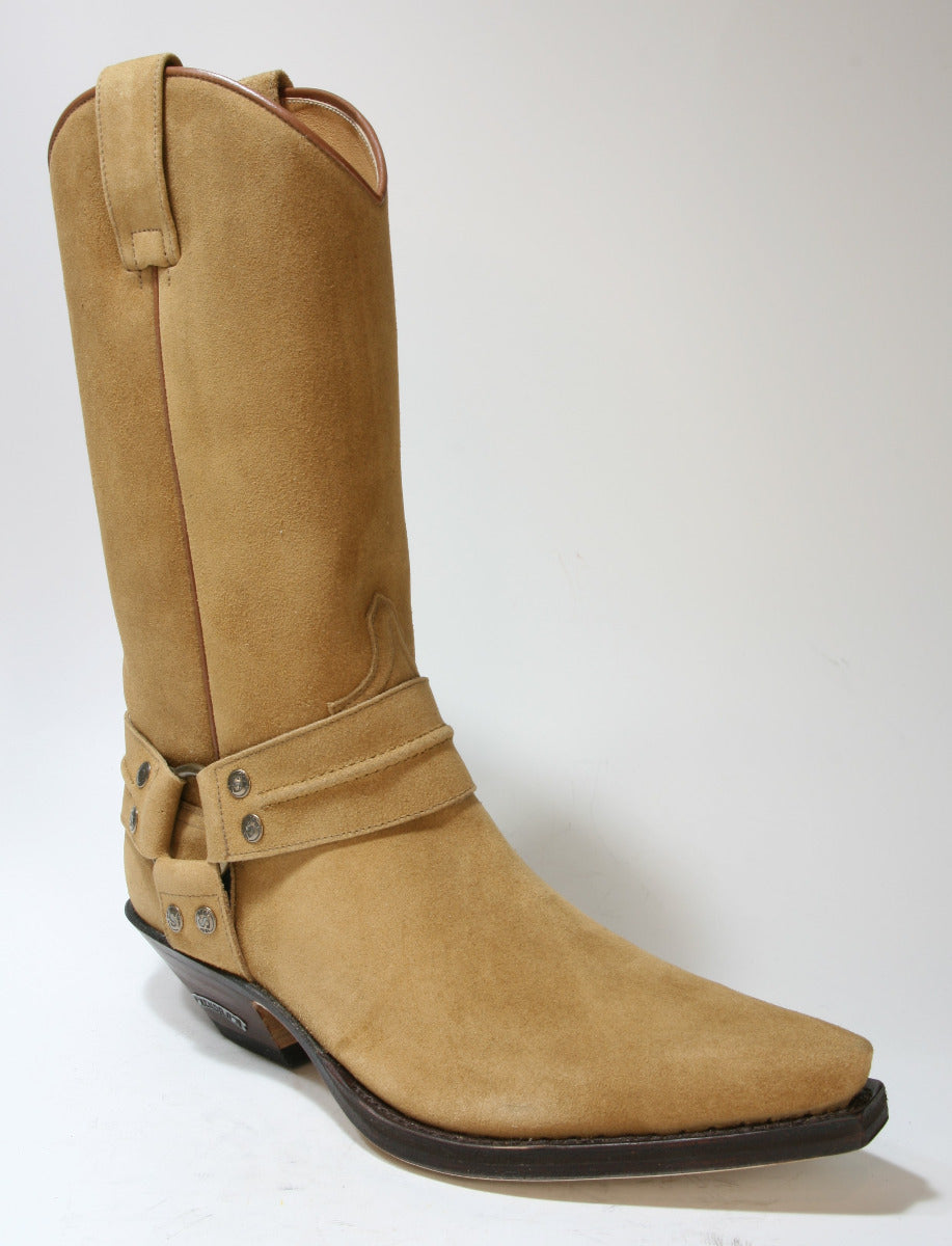 3305 Sendra Boots Cowboystiefel Wildleder Serraje Camello
