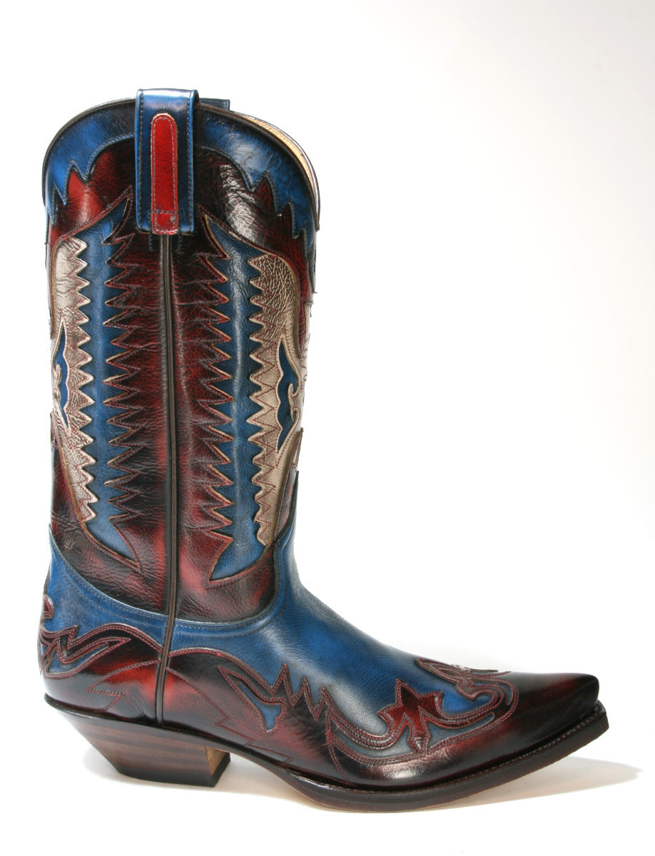 3840 Sendra Cowboystiefel Hurricane Rojo Ducados
