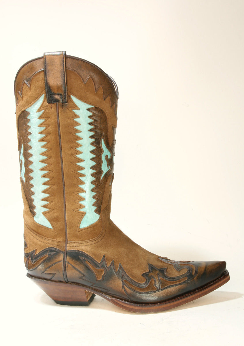 3840 Sendra Cowboystiefel Natur Antic Jacinto Serr. Kaleido