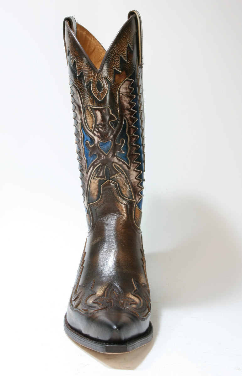 3840 Sendra Cowboystiefel Natur Antic Jacinto