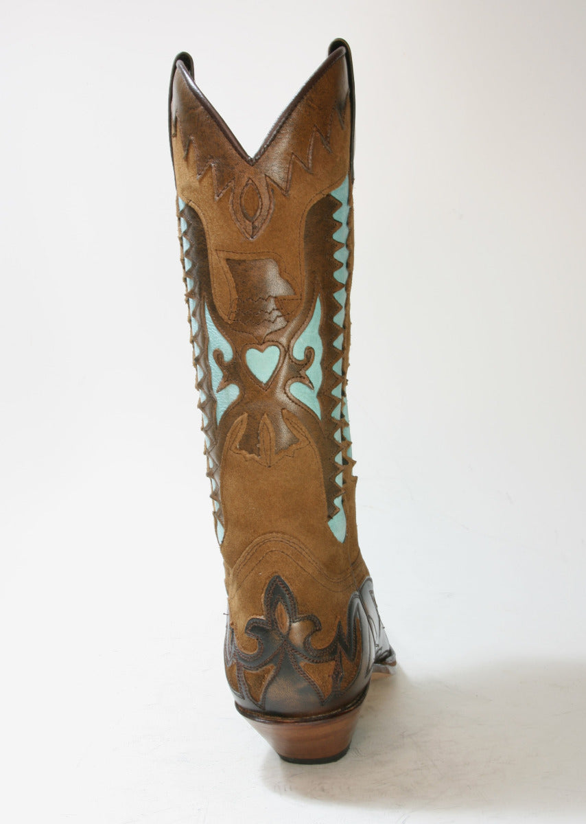 3840 Sendra Cowboystiefel Natur Antic Jacinto Serr. Kaleido