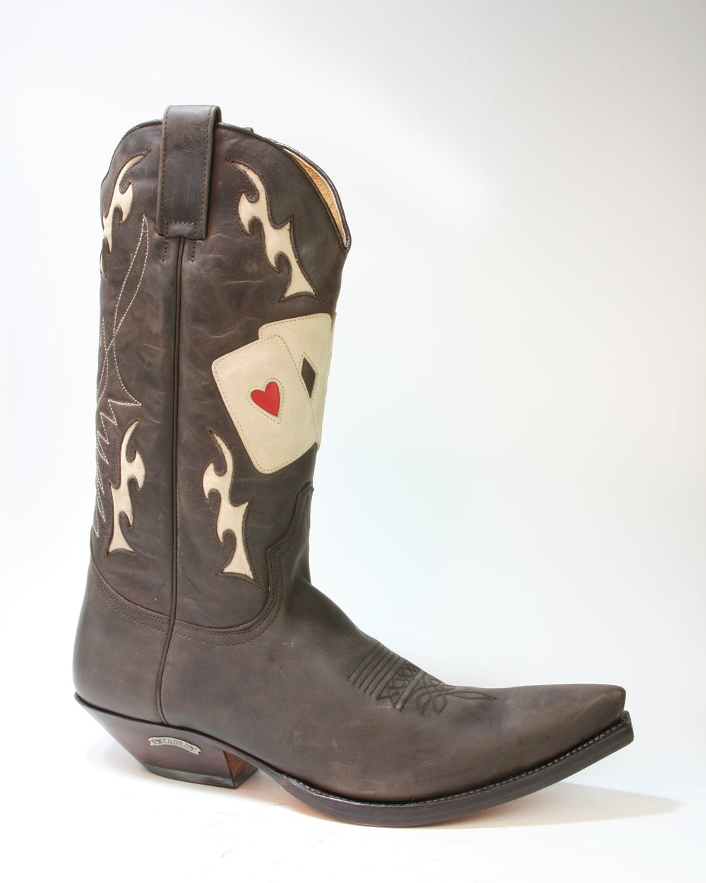 3848 Sendra Cowboystiefel Sprinter Chocolate Nobuk Line