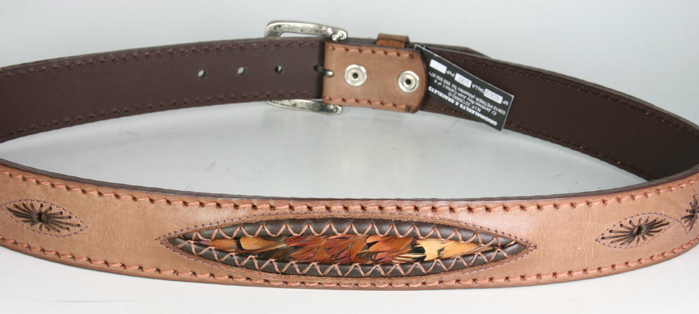 4069 Sancho Abarca Belt Marron Plumas
