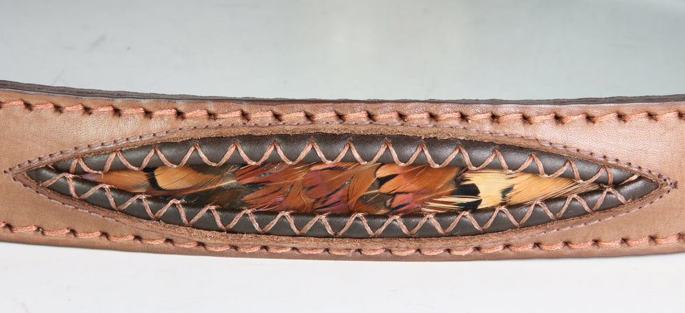 4069 Sancho Abarca Belt Marron Plumas