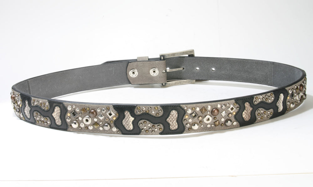 4071 Original Belts studded belt black grey