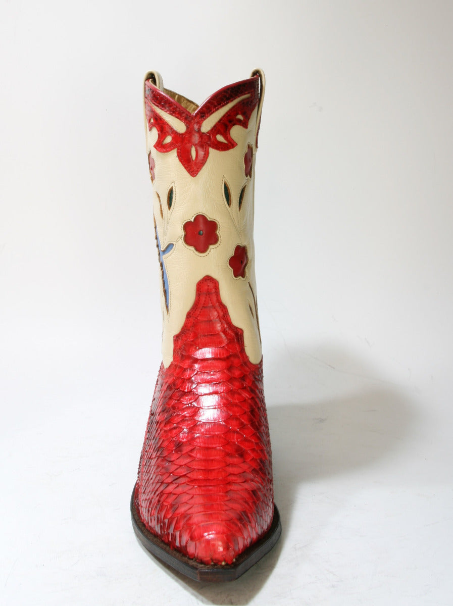 4652 Sendra cowboy boots PICO Python Barr. Rojo
