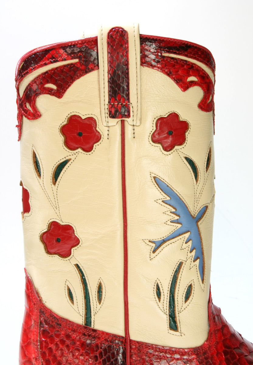 4652 Sendra cowboy boots PICO Python Barr. Rojo