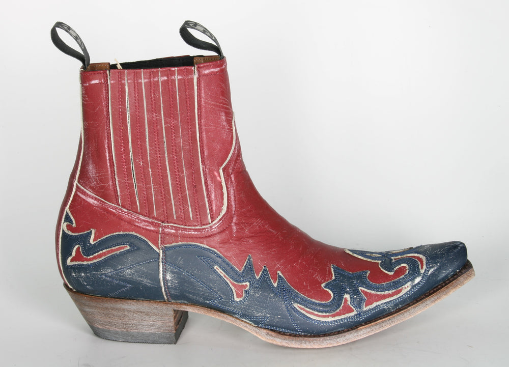 4660 Sendra Stiefeletten Raspado Azul Rojo