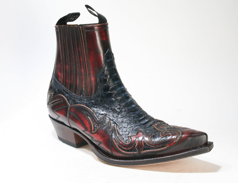 4660 Sendra ankle boots Hurricane Rojo Python Azul