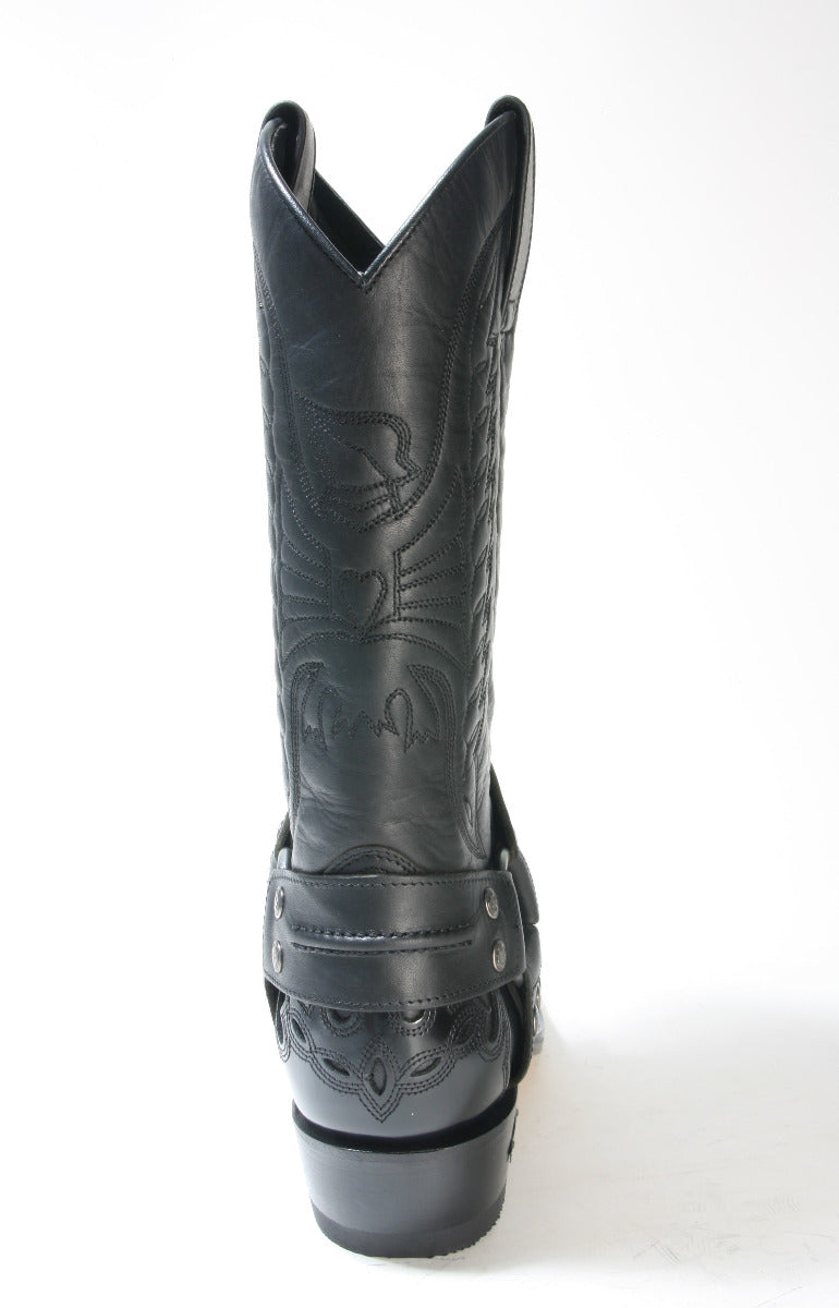 4980 Sendra Boots Bikerboots Flor. Negro Spr. Negro