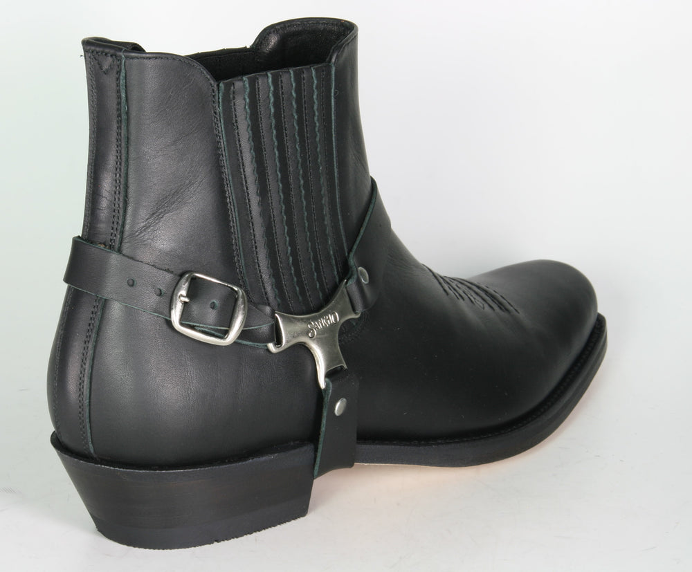 5049 Sancho Abarca Biker Boots 362 Seam Negro