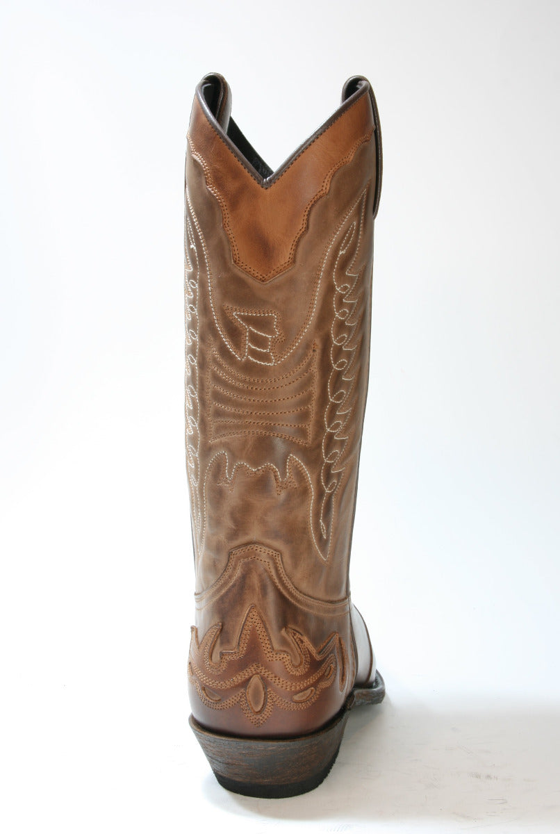 5119 Sancho Abarca Cowboystiefel Taupe Ecotan