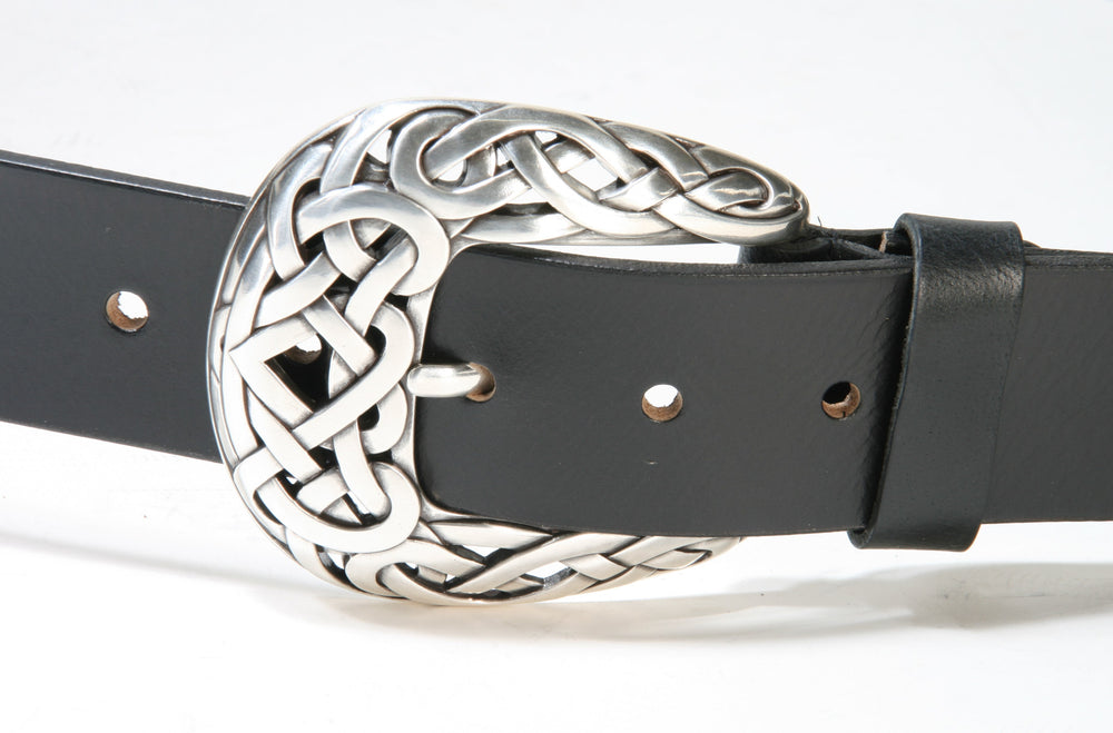 529 Vittozzi leather belt black western buckle