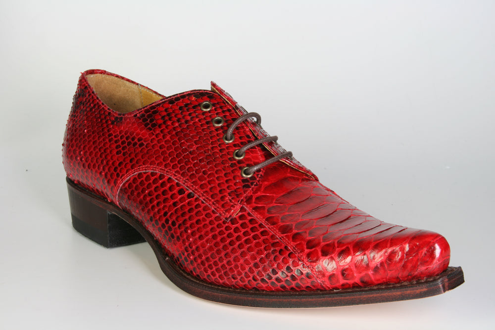530 Sendra Schnürschuhe Python Barr. Rojo