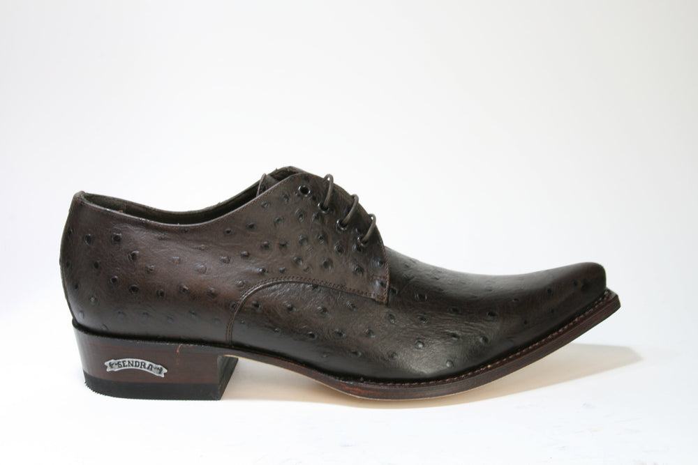 530 Sendra Schnürschuhe Avestruz Imit. Marron
